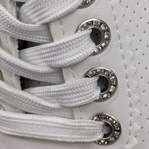 Tommy Bahama Perforated Sneakers Womens 8.5 White Lace Up Coastal Preppy Resort - Picture 4 of 7